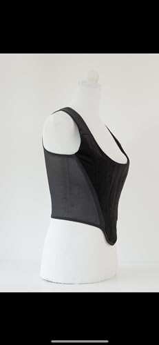 IDLEBONE Classic Black Corset Top, Black Corset in Velvet