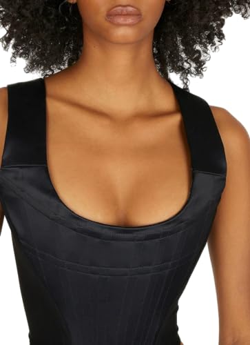 IDLEBONE Classic Black Corset Top, Black Corset in Velvet