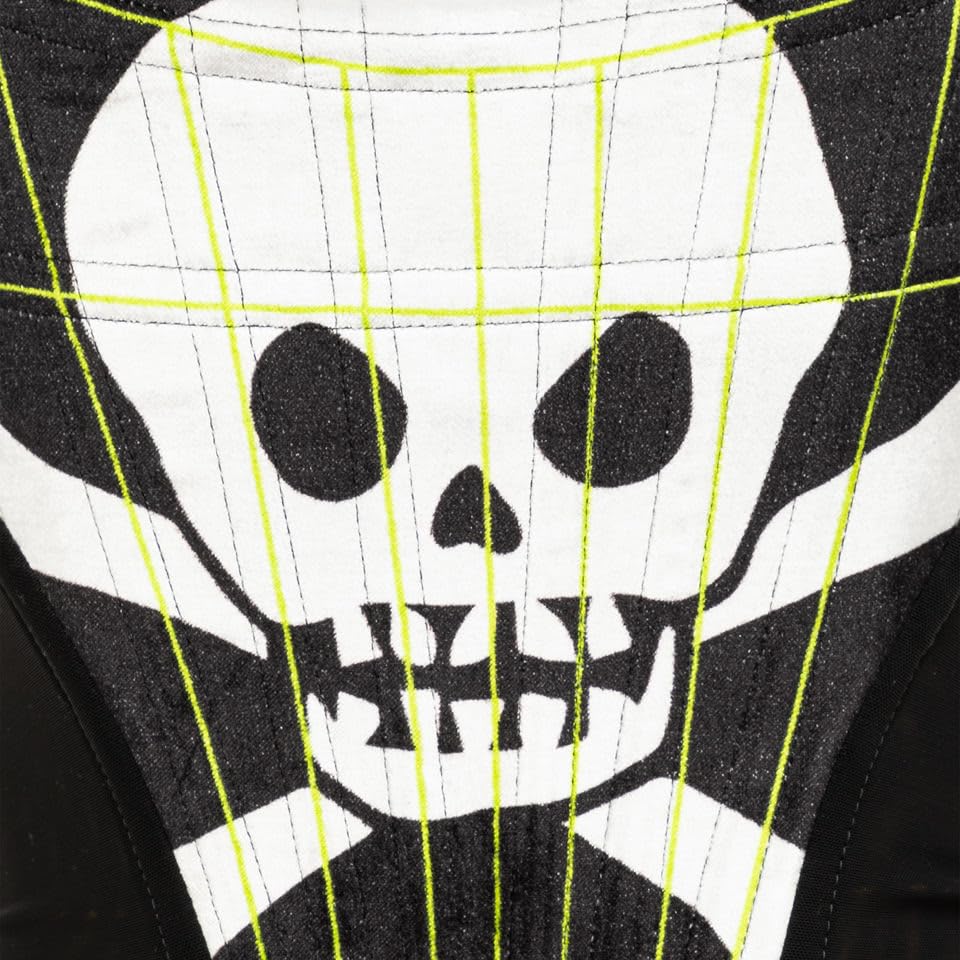 IDLEBONE Classic Portrait Corset Top, Vivienne Skull & Bones Corset Black, Black Velvet Corset Top, Graphic Print Corset